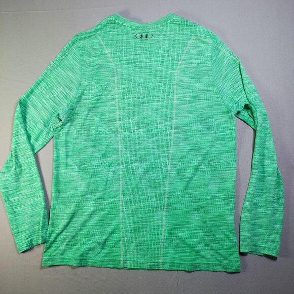 Under Armour Heatgear Threadborne T-shirt Mens size XL green long sleeve - Picture 3 of 9
